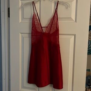 Red lace nightie